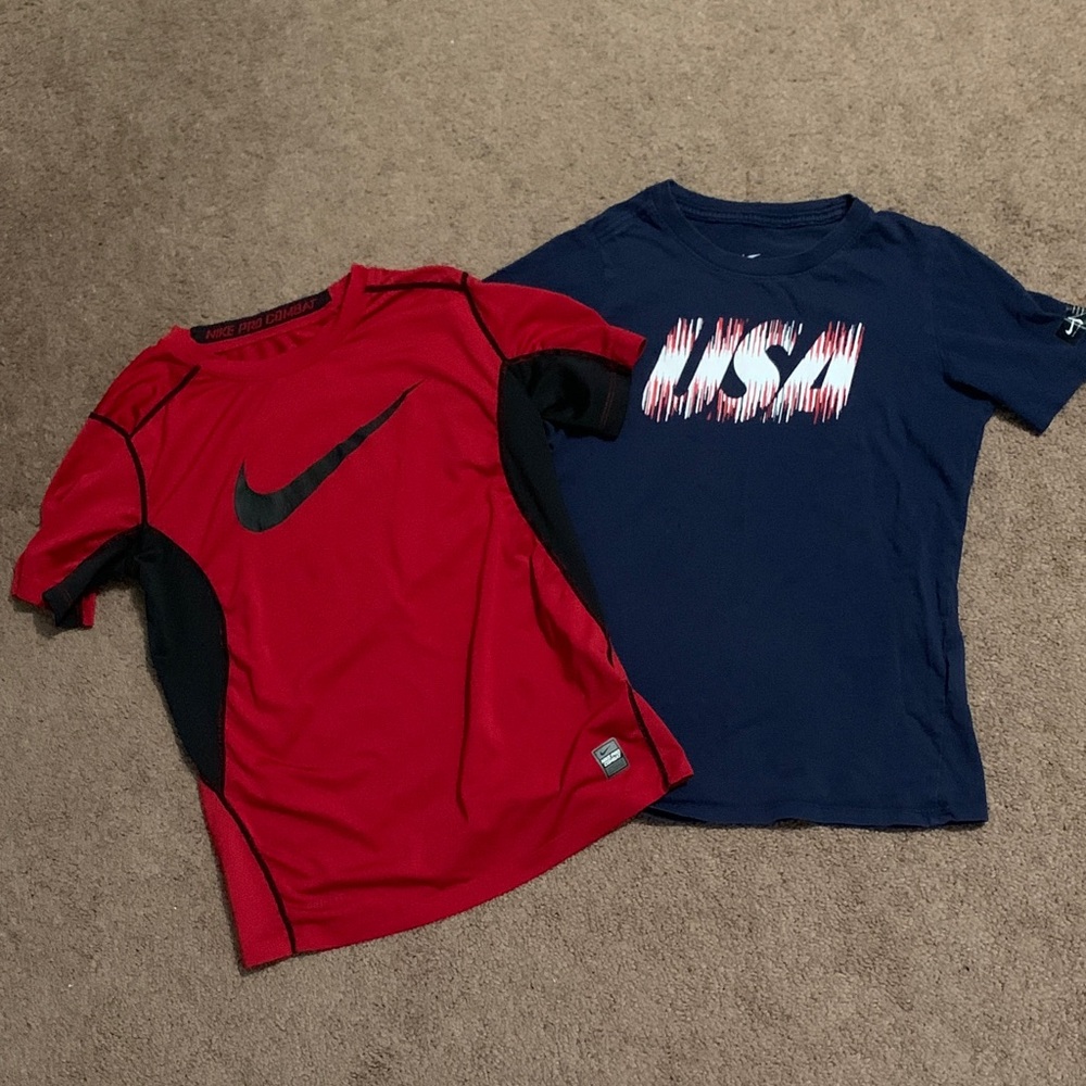 Nike Red and Blue Kids Tee